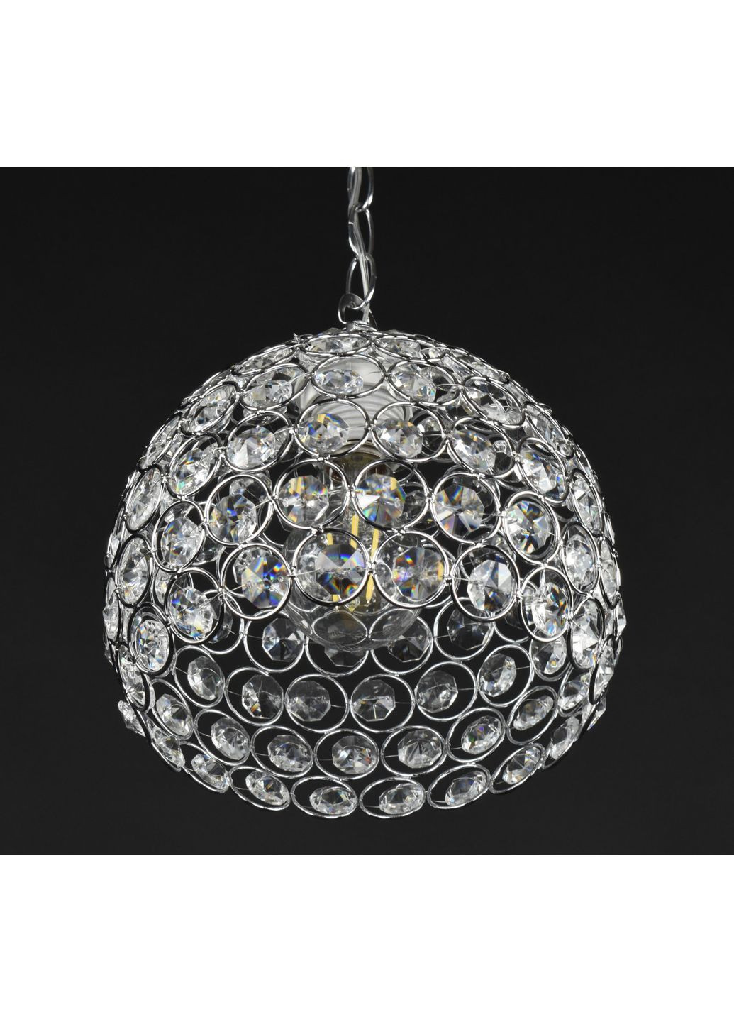 Люстра підвісна на 1 лампочку 28222 Хром 27-42х20х20 см. Sunnysky (364496466)