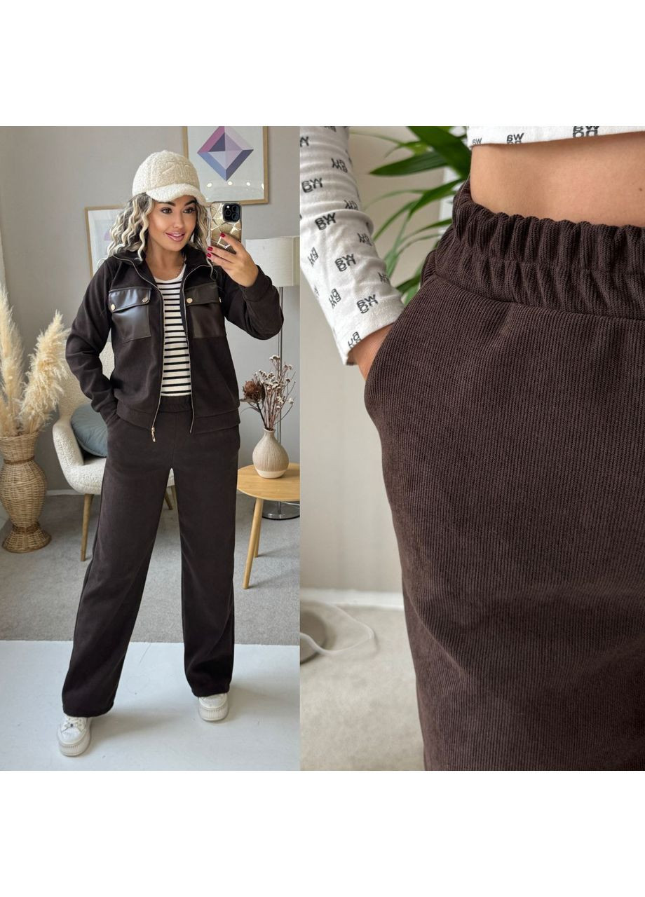 Костюм 315 вельвет на платном флисе, рубашка и брюки. Україна (368804667)