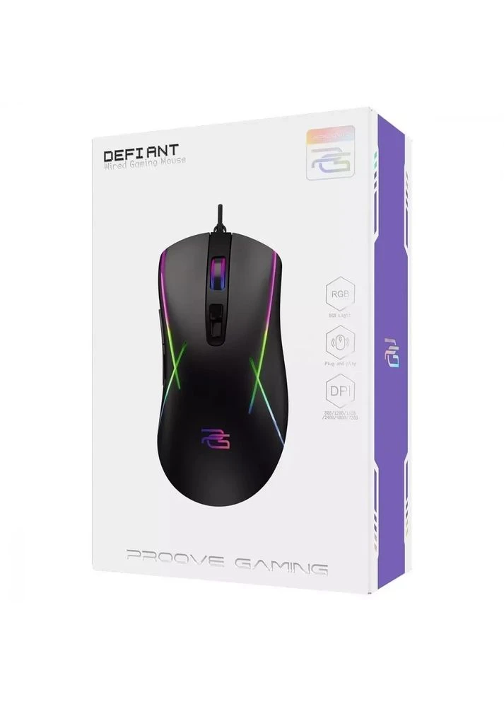 Игровая мышь Gaming Defiant RGB USB Black Proove (375218476)