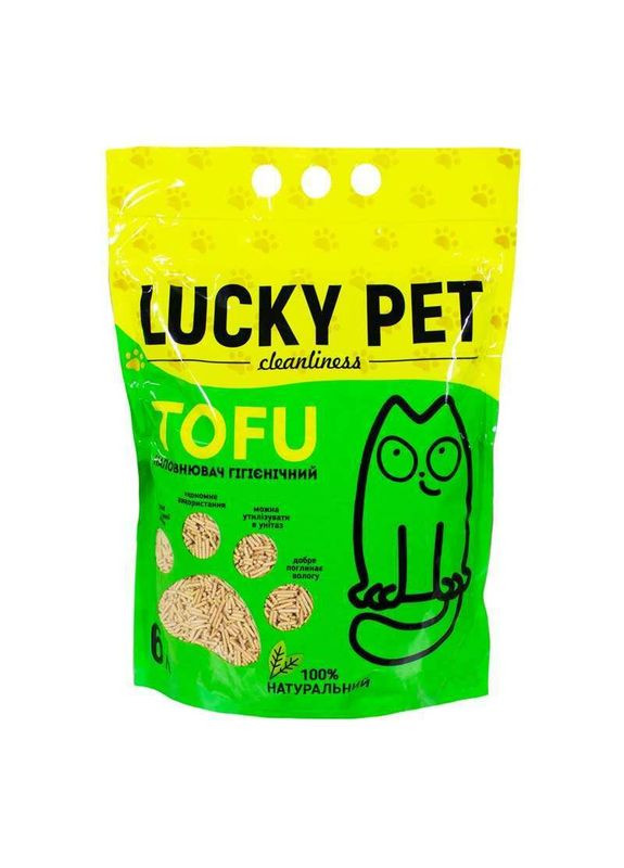 Tofu Peach - Наполнитель соевый Тофу с ароматом персика для кошачьего туалета 6 л / 2,6 кг (4820276193116) Lucky Pet (327062920)