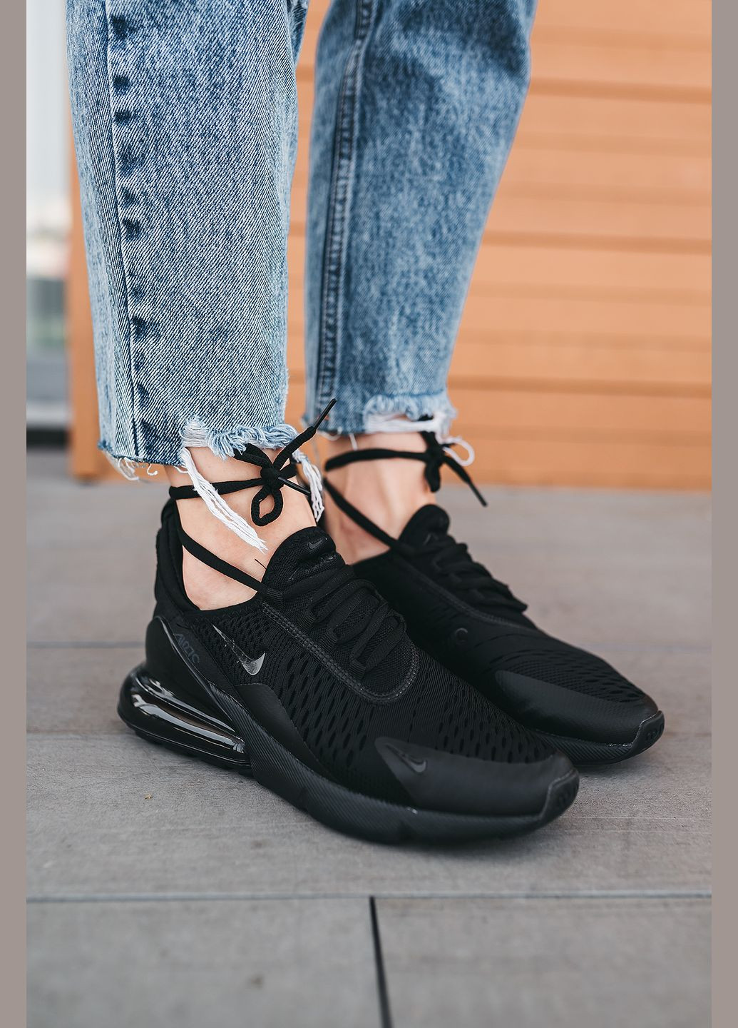 Чорні Осінні кросівки чоловічі Nike Air Max 270
