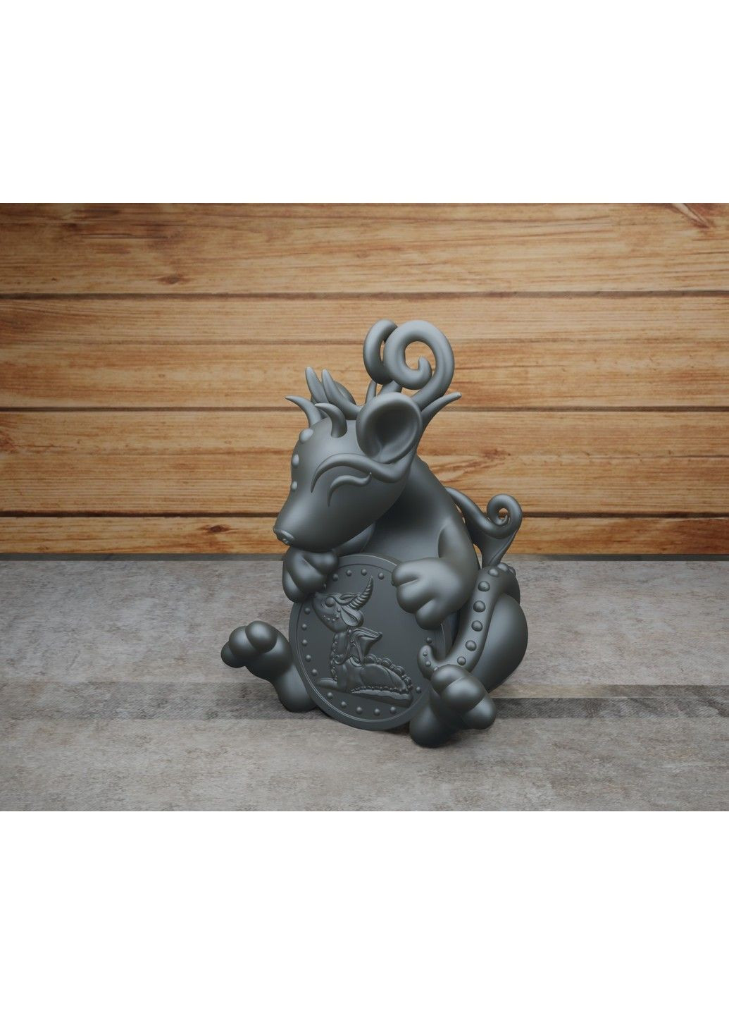 Статуетка дракона з монетою - символ 2024 року. ЗаСвіт (369718961)