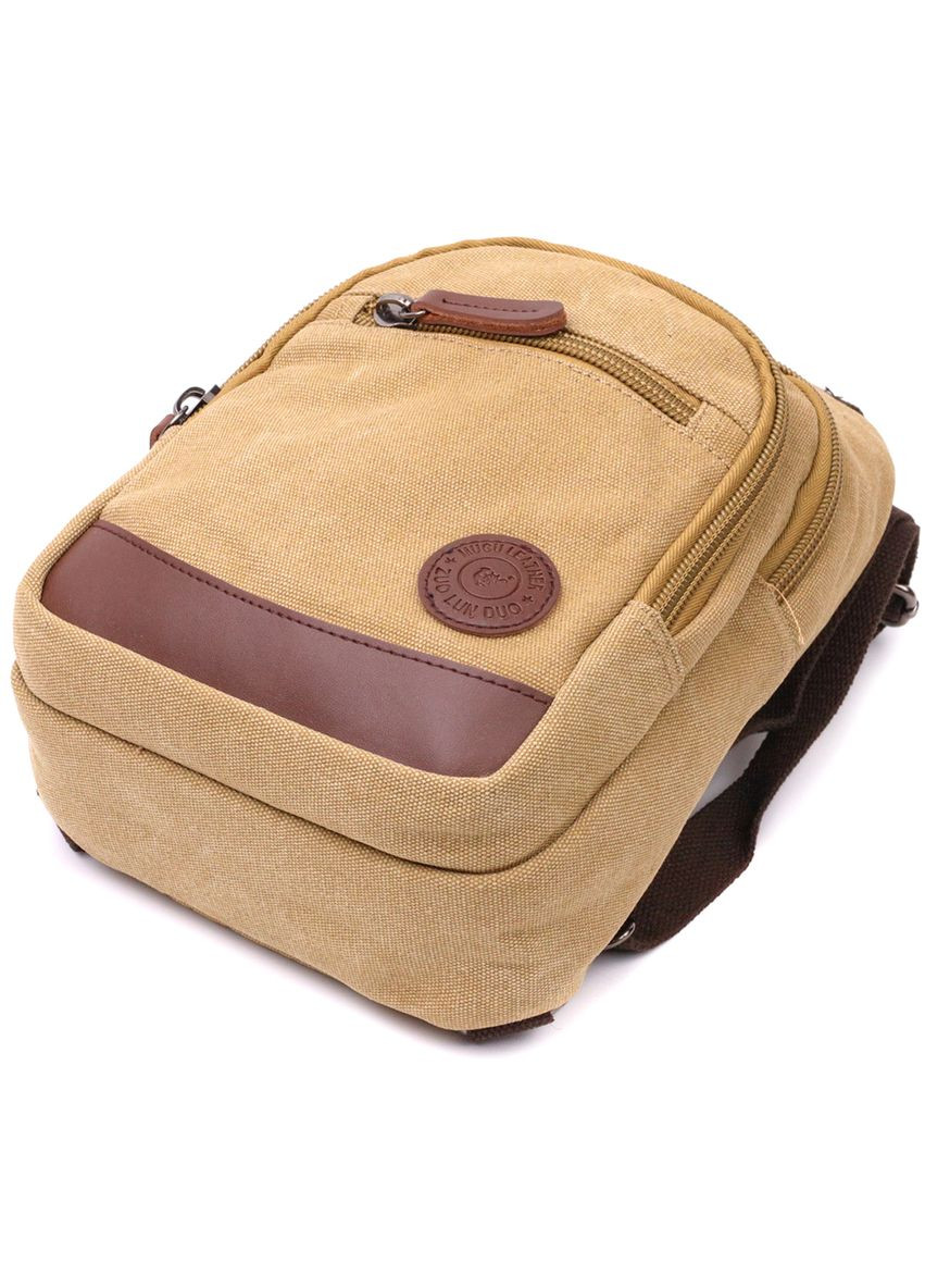 Рюкзак чоловічий сумка через плече слінг міцної тканини з ущільненою спинкою Vintagе 22178 Vintage (302257650)