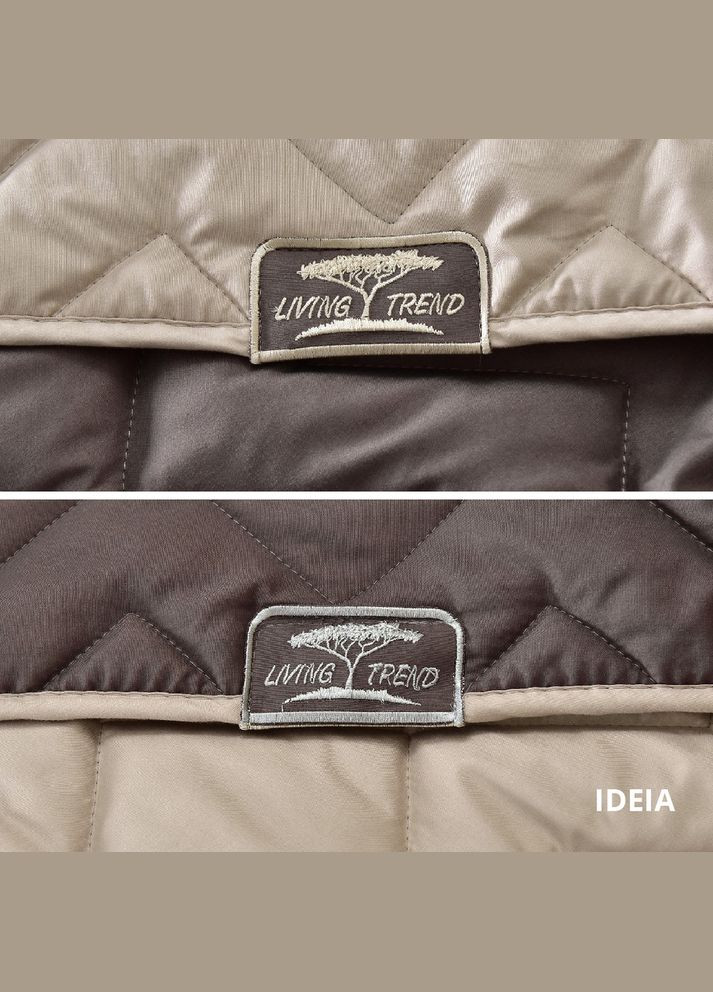 Покрывало 220х240 см стеганое двухстороннее качественная стежка микрофибра шоколад беж на кровать, диван IDEIA (318493167)