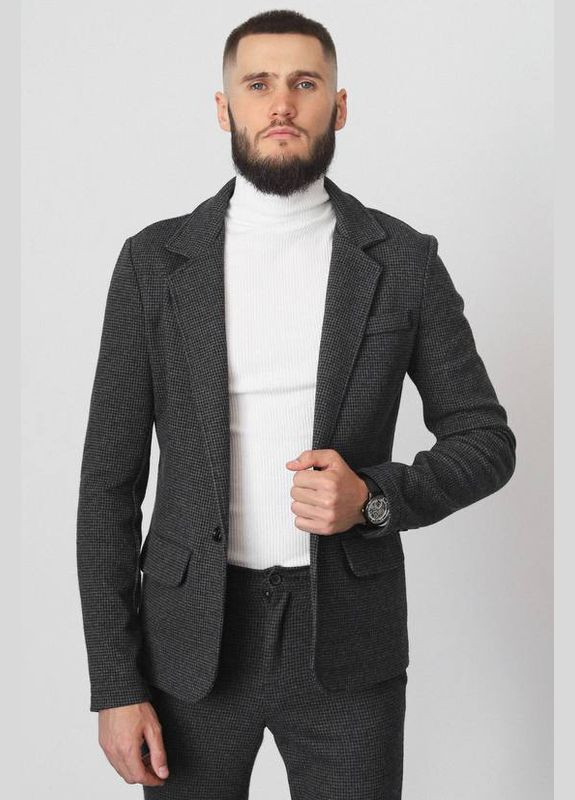 Пиджак мужской темно-серого цвета Let's Shop (292251626)
