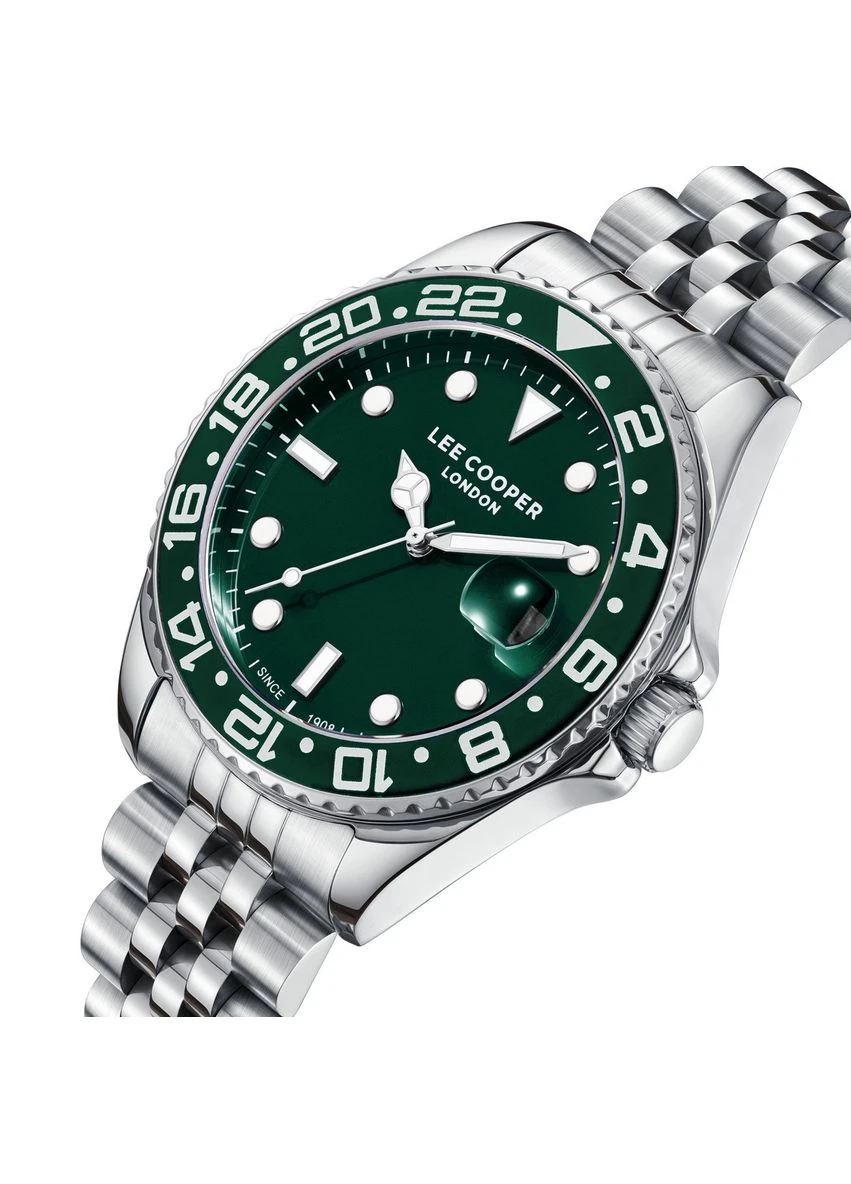 Годинник чоловічий Daytona Green кварцовий з мінеральним склом 42 мм наручний годинник Lee Cooper (386524495)