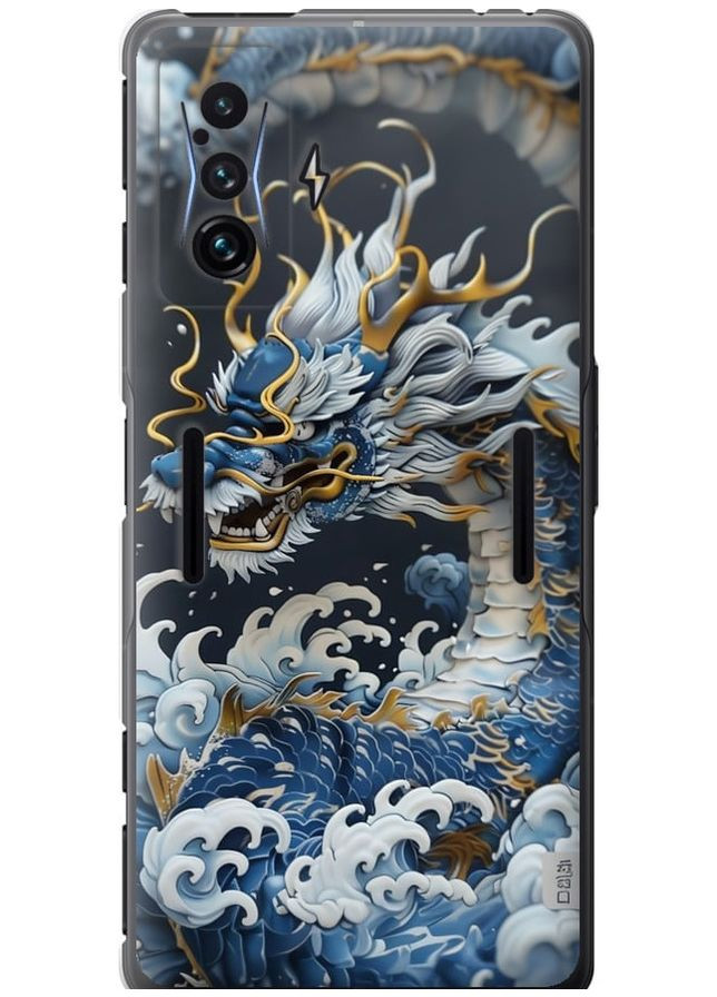 Силиконовый чехол 'Водяной дракон' для Endorphone Xiaomi Poco F4 GT (291422377)