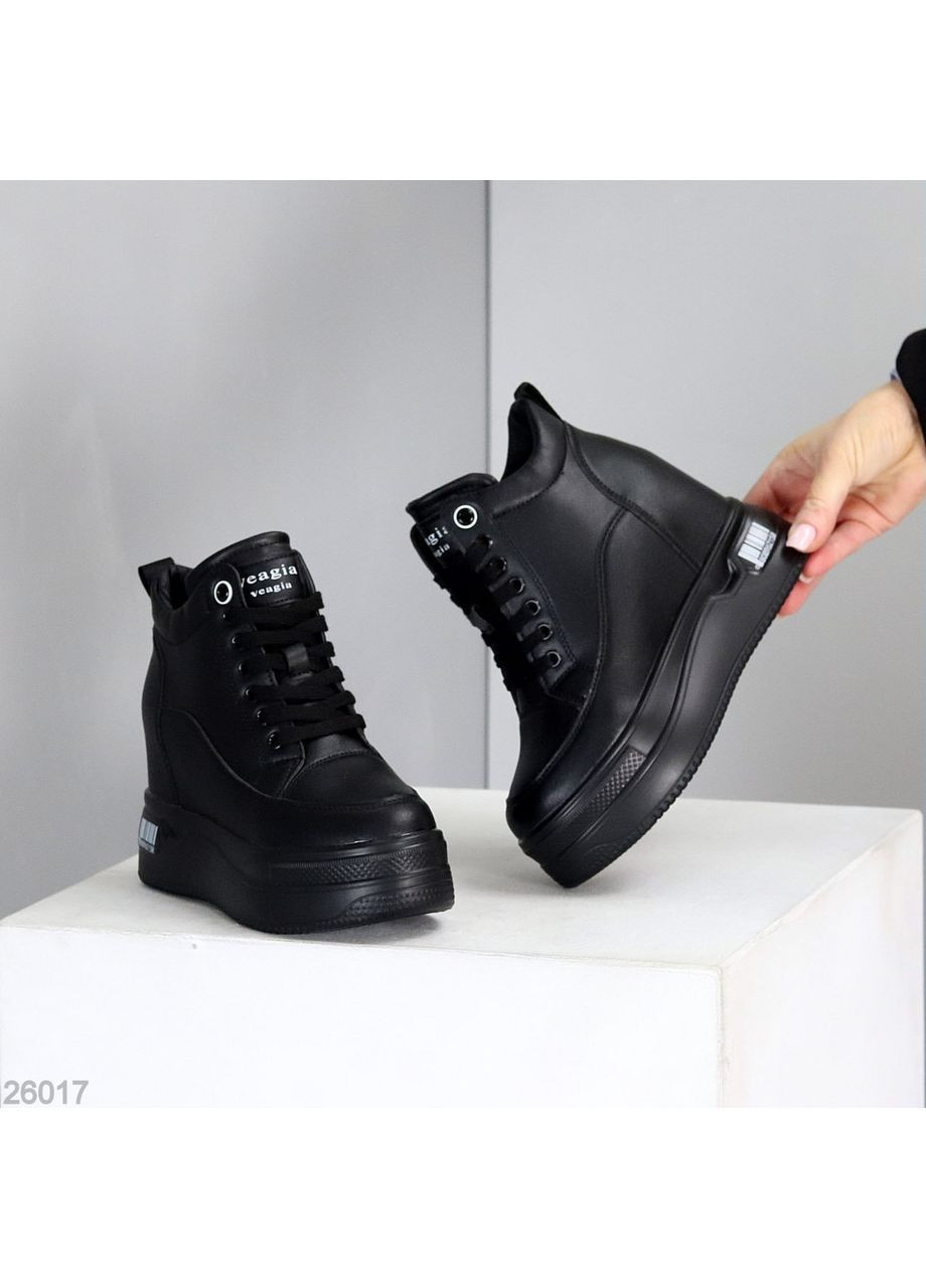 Зимние сникерсы No Brand чёрные зима (370368604)