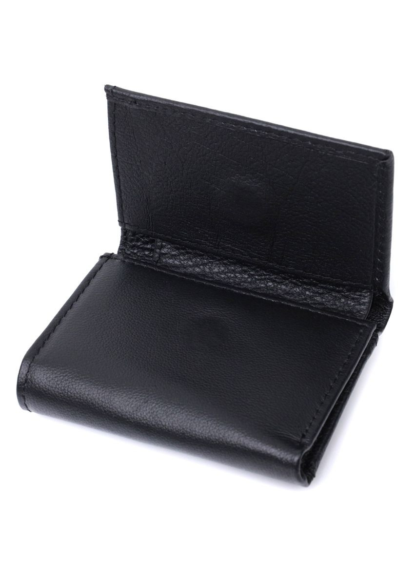 Жіночий гаманець із монетницею з натуральної шкіри 22742 Чорний st leather (306881832)