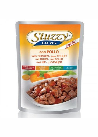 Вологий корм Dog Chicken Jelly з куркою в желе для собак пауч 100 г (8005852142511) Stuzzy (279571211)