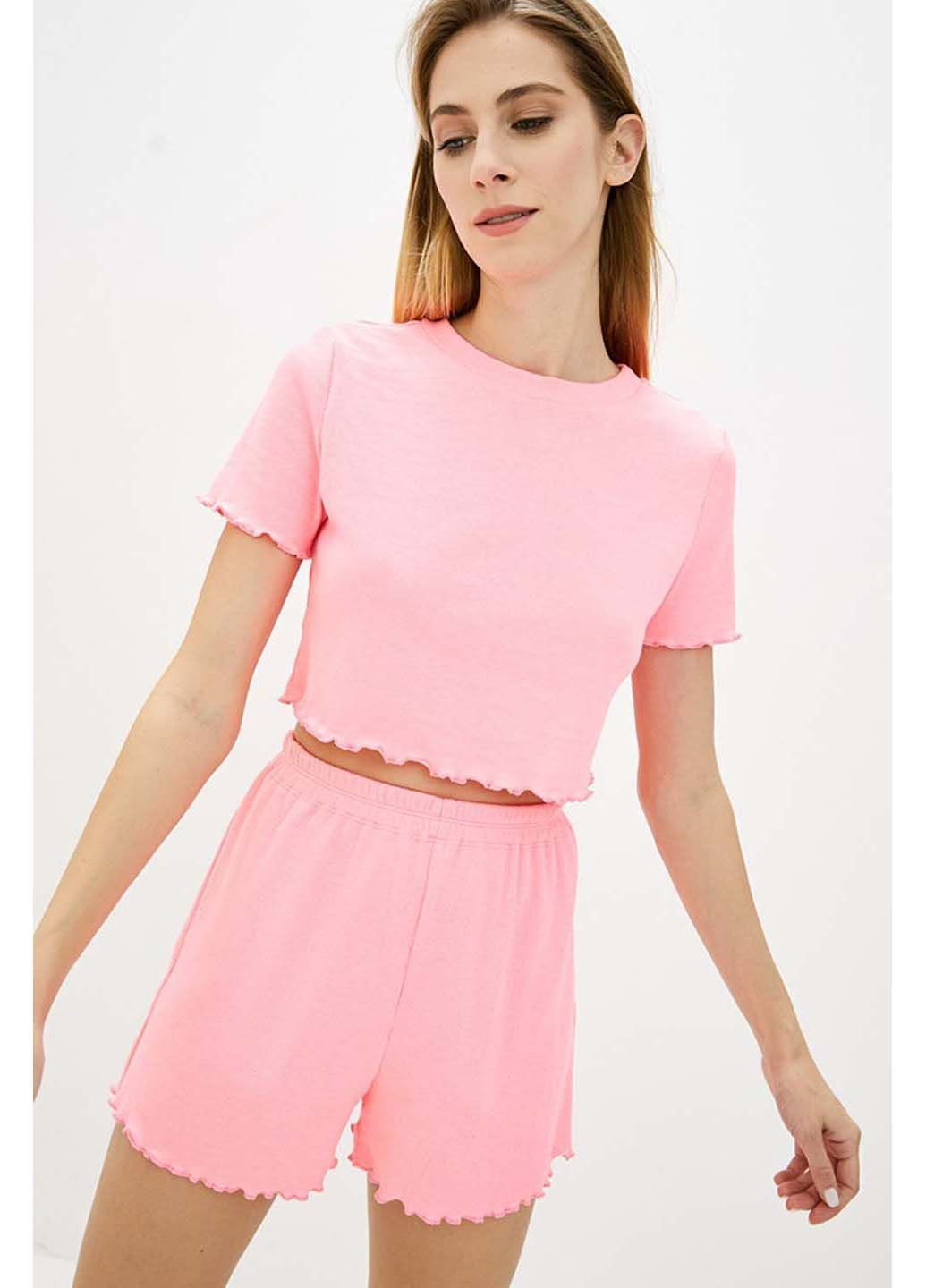 Розовая всесезон пижама с шортами Perfect Female