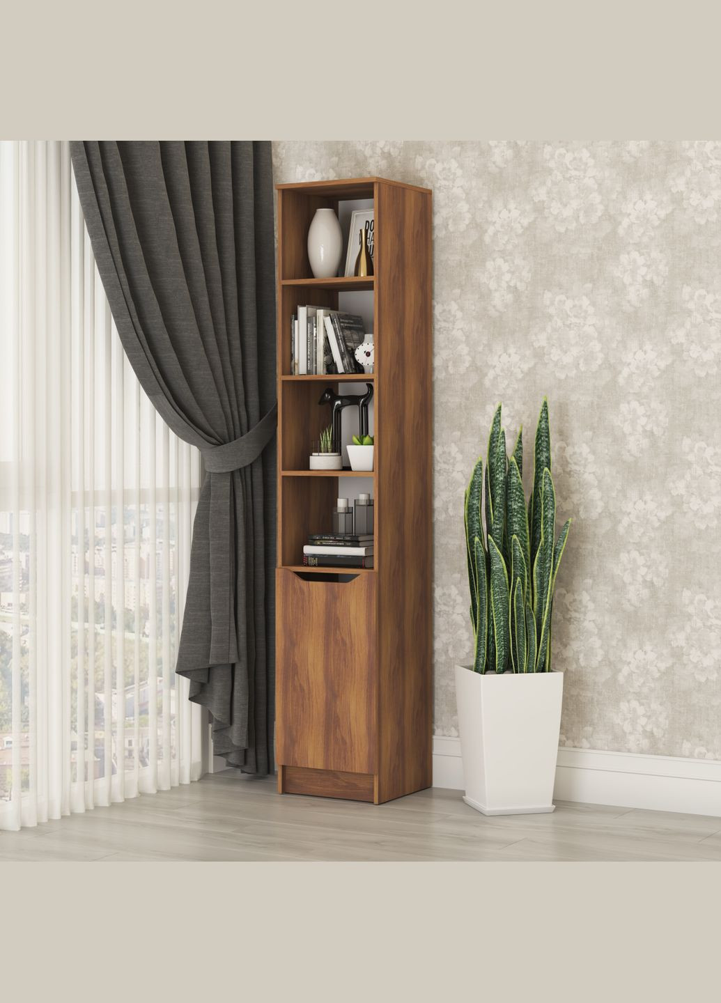 Пенал с открытыми полками 1Д Лилу 40x40x210 см (MBS-1396) MebelStar (334300149)