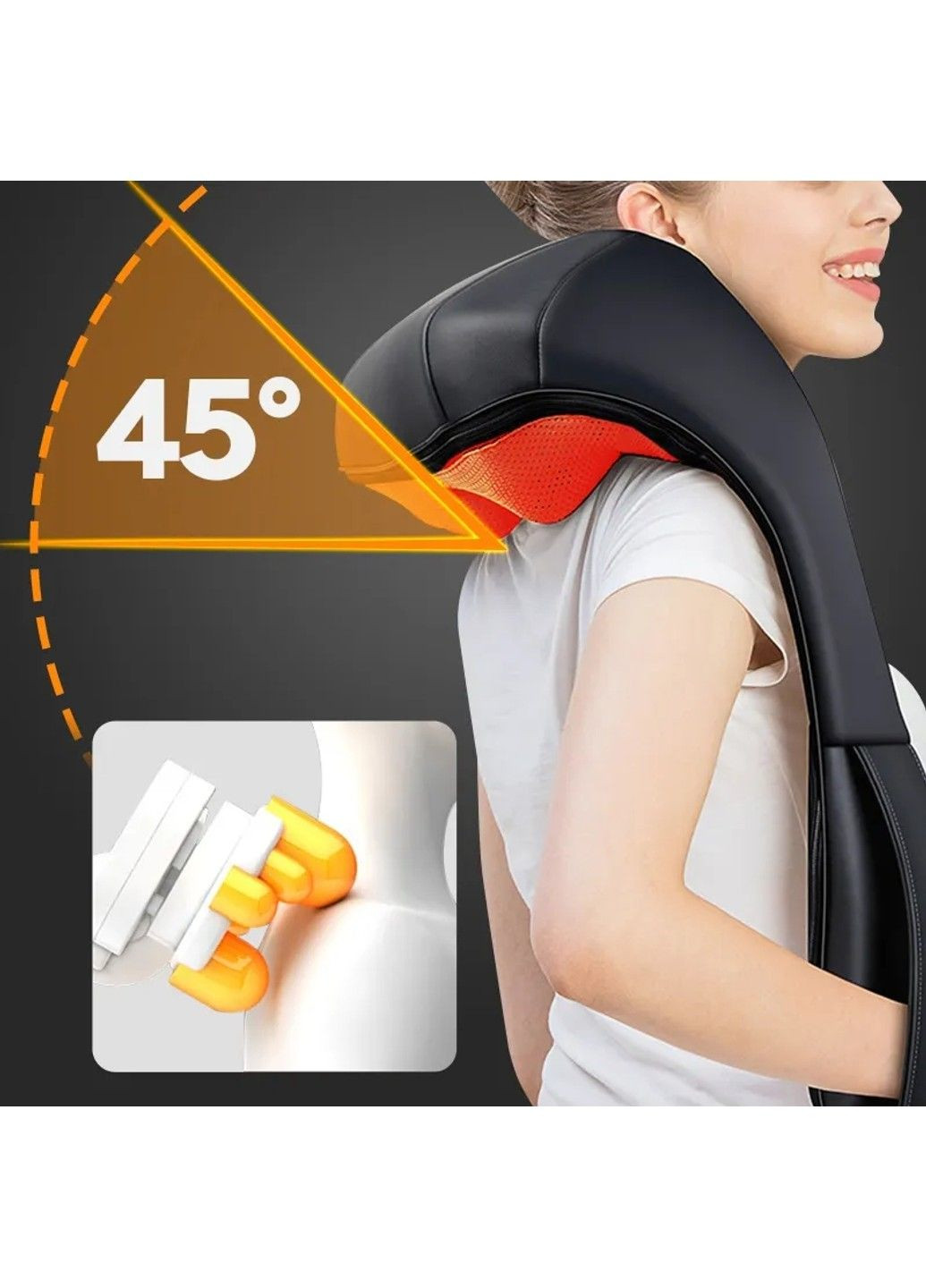 Универсальный роликовый электрический массажер для спины шеи и плеч 055K Inspire (289355097)