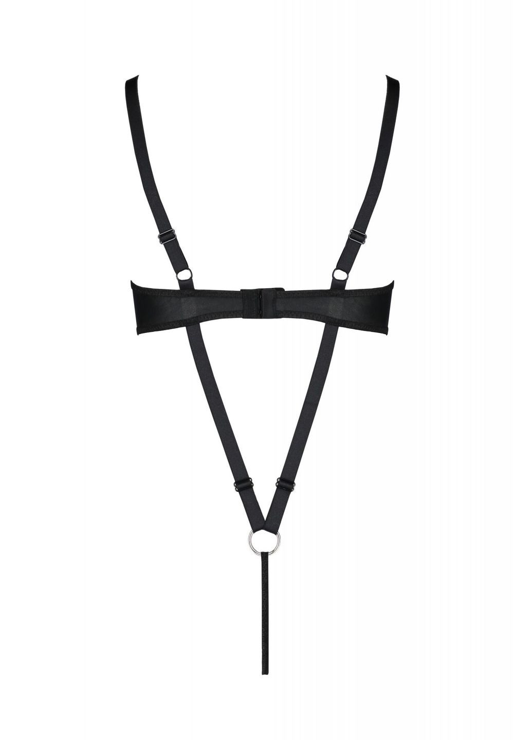 Боди из экокожи CELINE BODY black: с доступом, открытый Passion (297393947)