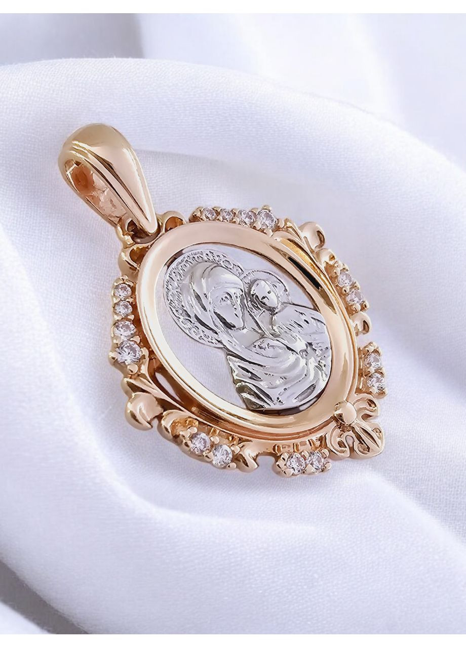 Золотий підвіс-ладанка «Божої Матері» (2,5см х 1,9см) 440632-1п Столична Ювелірна Фабрика (365268245)