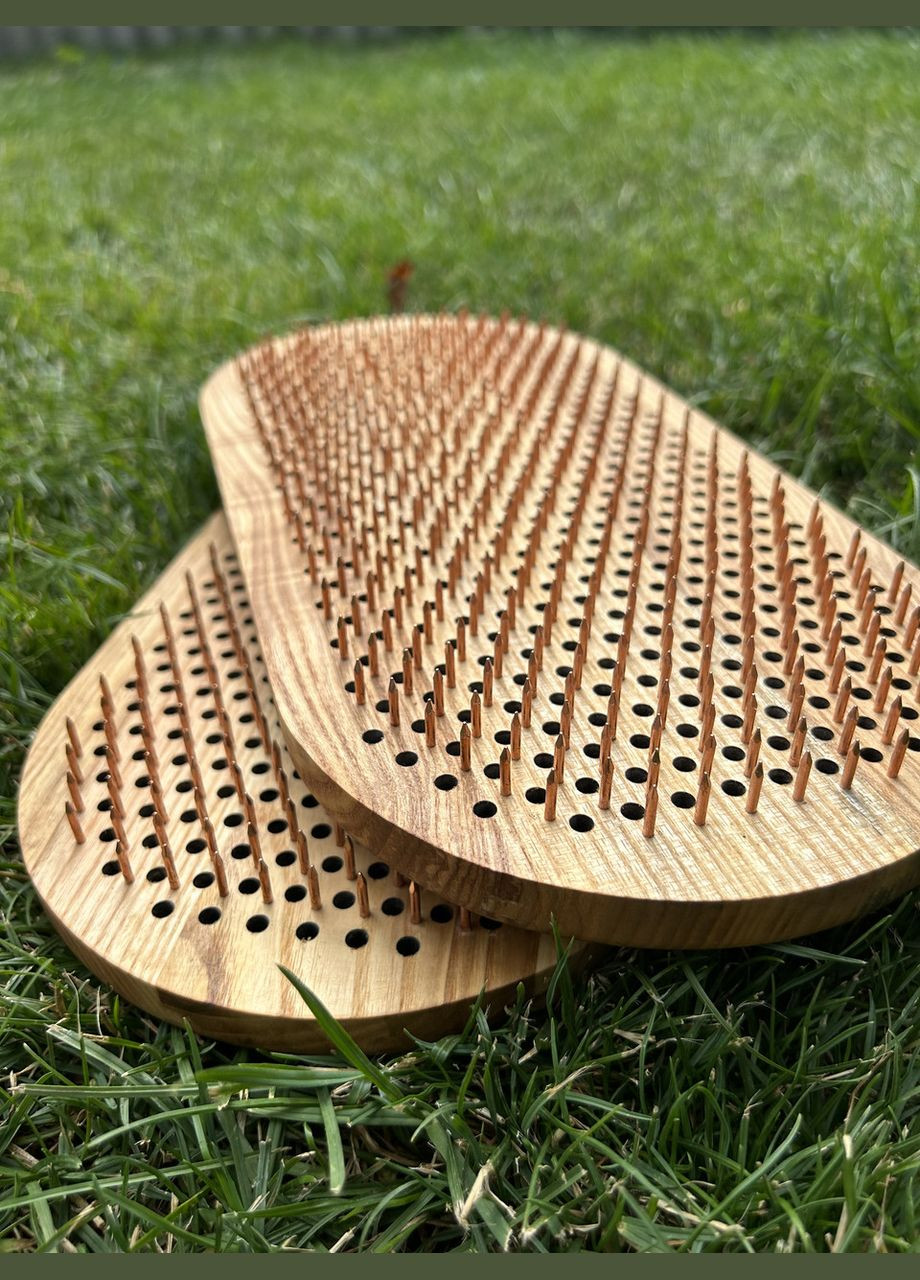 Дошка Садху з мідними цвяхами 10 мм до 46-го розміру ноги. Sadhu board. No Brand (356078185)