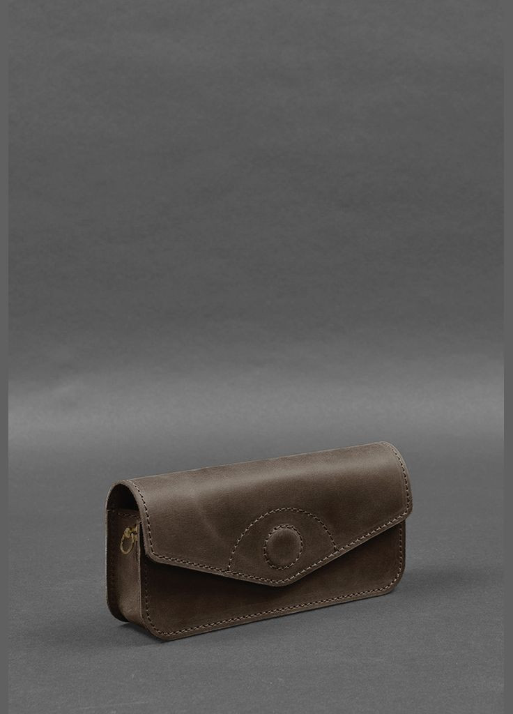 Кожаная сумка-футляр для очков (мини-сумка) тёмно-коричневый Crazy Horse (A-028168) BlankNote (328444733)