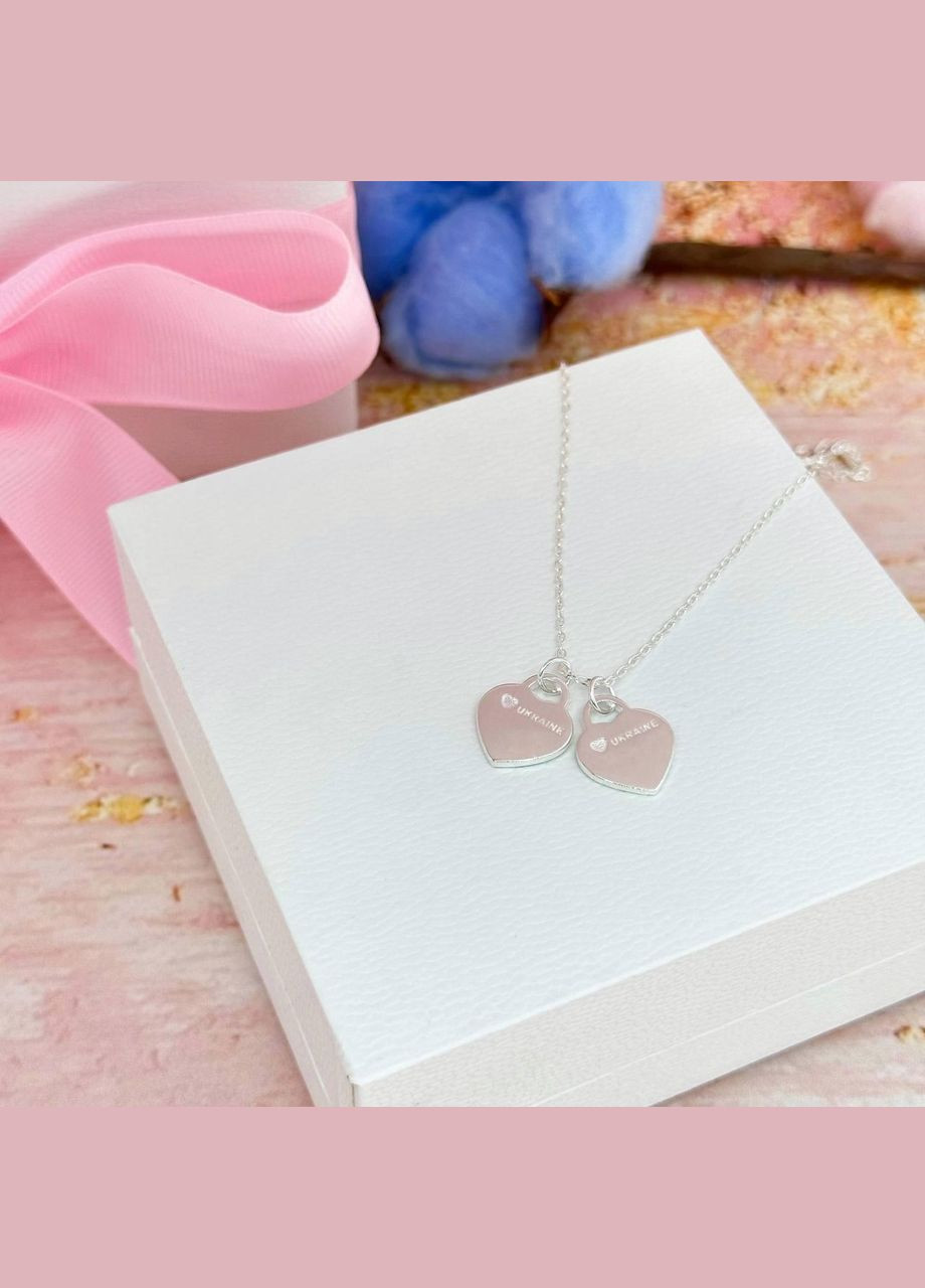 Срібне намисто З Україною у серці No Brand (330768388)