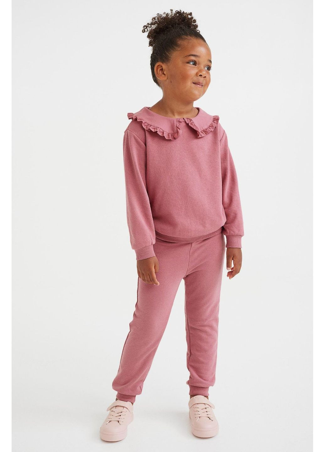 H&M світшот однотонний рожевий повсякденний бавовна