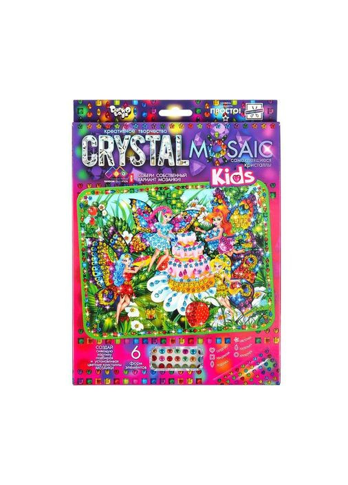 Набор креативного творчества "Kids Crystal Mosaic" CRMk-01-08, 6 форм элементов Danko Toys (307838315)