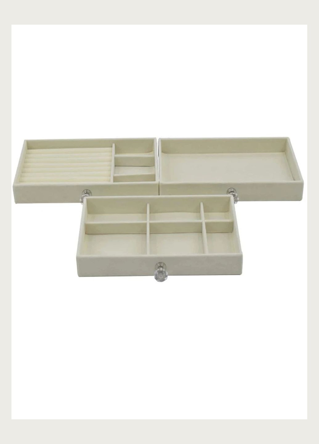Комод-органайзер для украшений ящик для бижутерии Velvet 23х13x11см Beige No Brand (338436879)