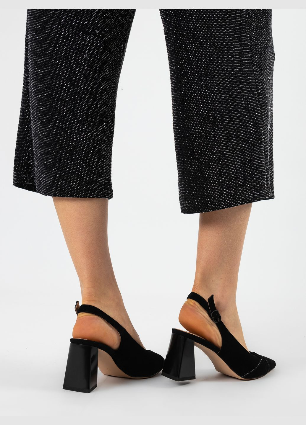 Черные босоножки (1286л) Molka