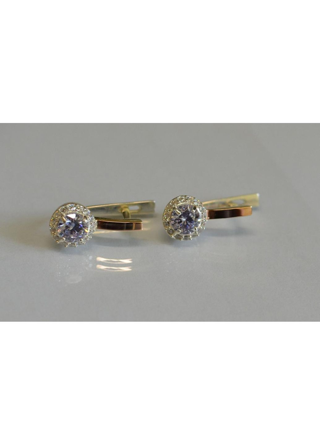 Срібні сережки з золотими накладками Silver Style (366813478)