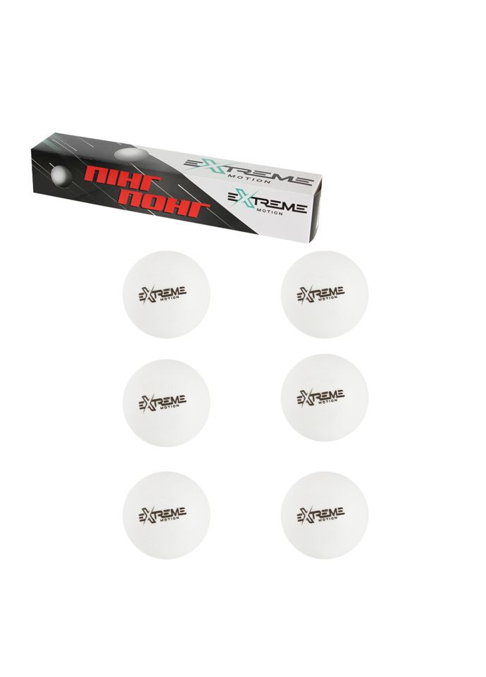 М'ячі для настільного тенісу TT24183(White) 40 мм, 6 шт Bambi (363202622)