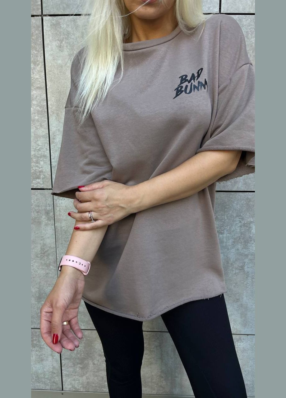 Женская футболка оверсайз с принтом на спине. MonCher - (346474814)