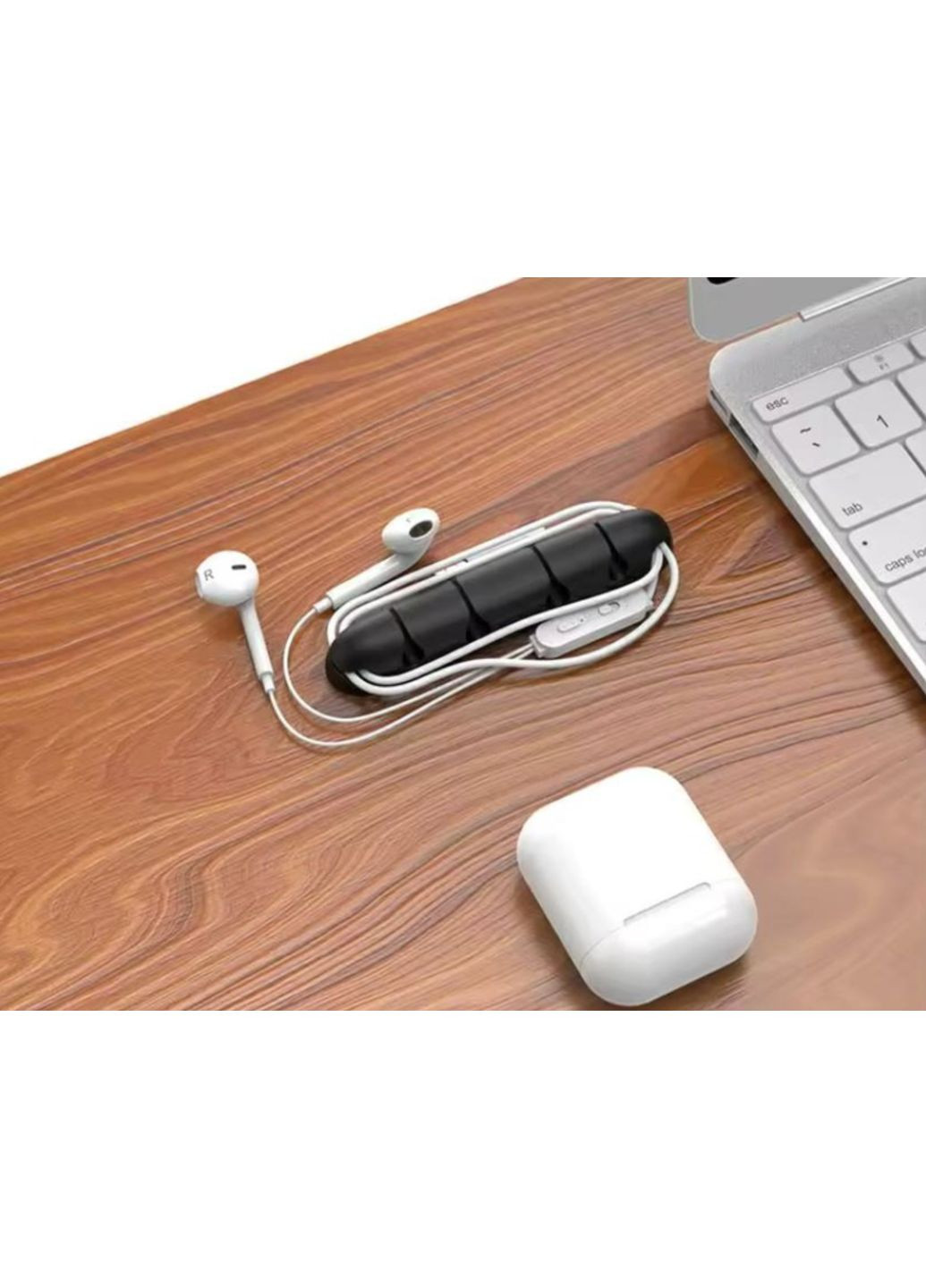 Органайзер для кабелю фіксатор кліпса-тримач на 8 відсіків самоклеючий 3M 1 шт Чорний Lencent (356680659)