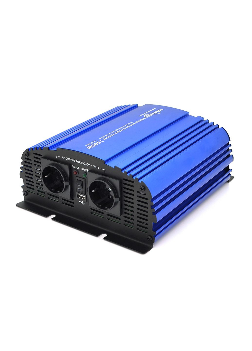 Інвертор напруги MS-1500, 24V/220V, 1500W з апроксимованою синусоїдою, 2Shuko, USB, клемні дроти, 6 запобіжників, Q4 TommaTech (314778040)