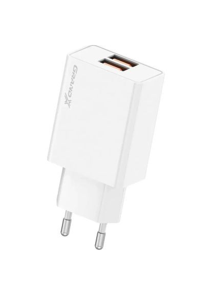 Зарядний пристрій (CH-15W) Grand-X CH-15W 2xUSB 10.5W Black (370014848)