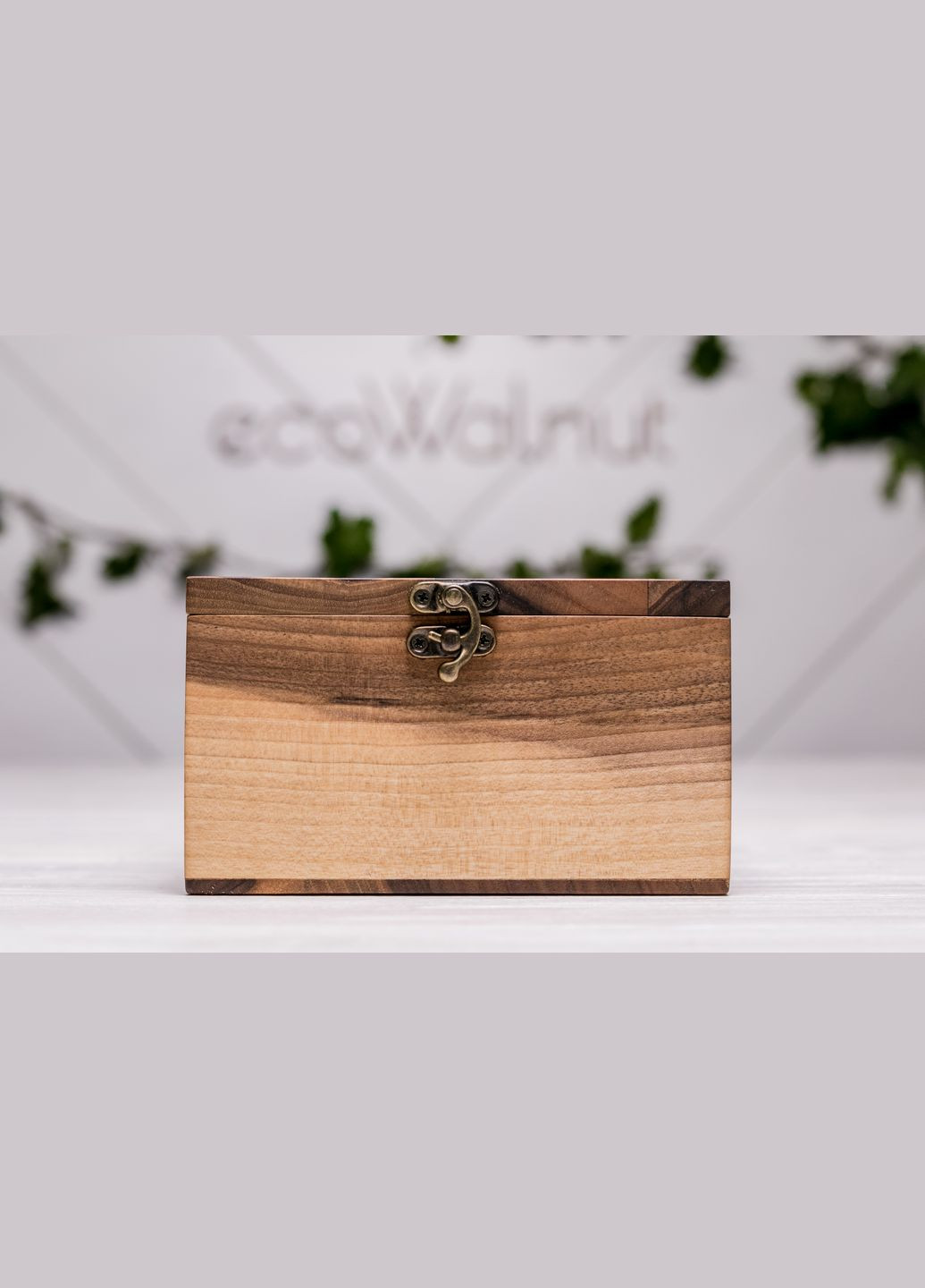 Подарункова коробочка з дерева зі скляною кришкою S EcoWalnut (295266143)