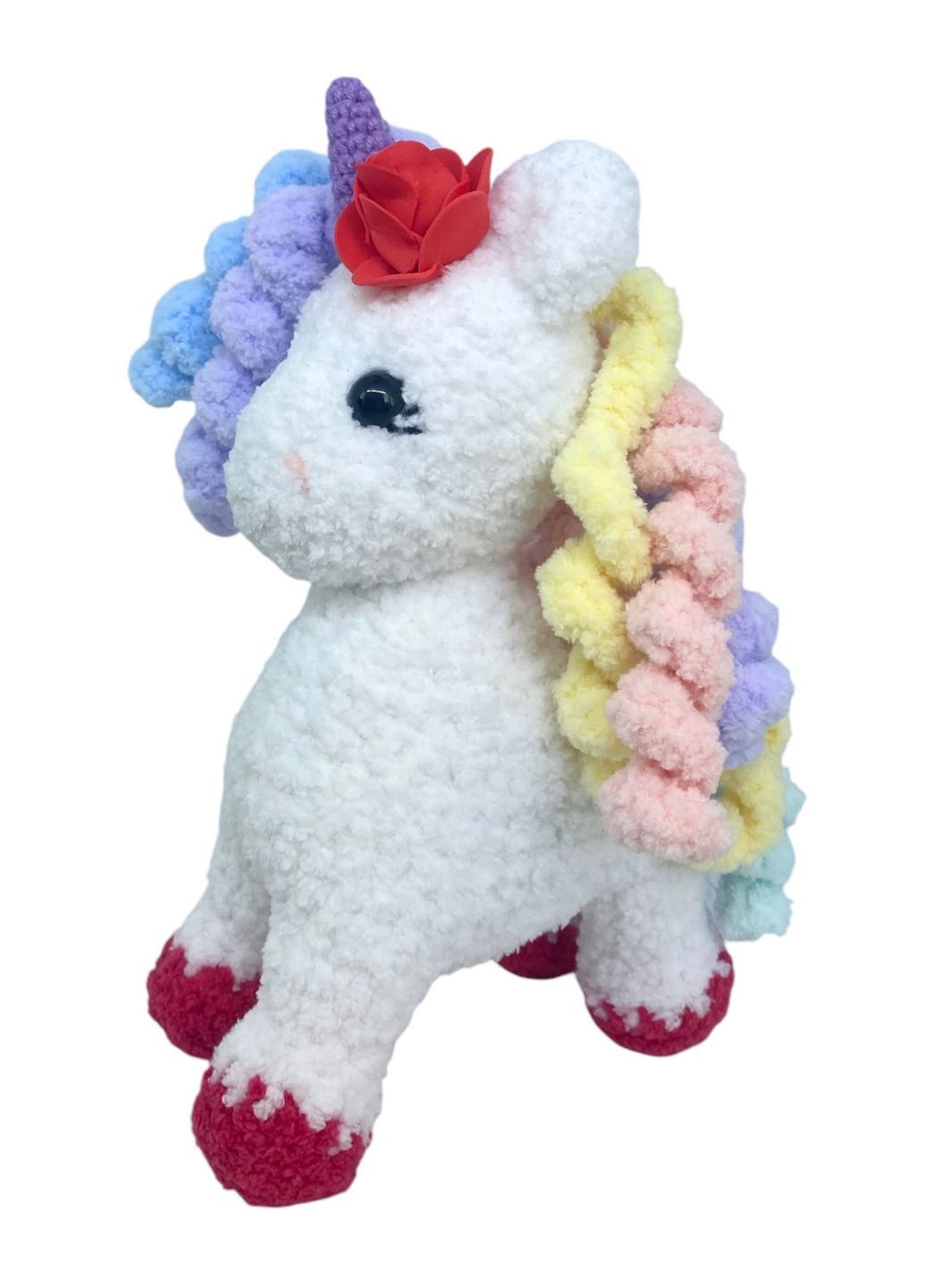 Єдиноріг з натуральними висушеними квітками лаванди одноріжка м'яка іграшка ручна робота 22х9х13 см Hand Made (324221272)