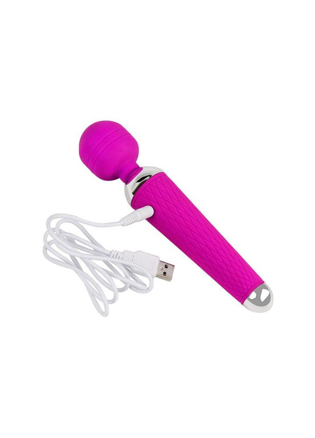 Фиолетовый вибратор "Волшебная палочка" USB – Вибраторы No Brand (288538177)