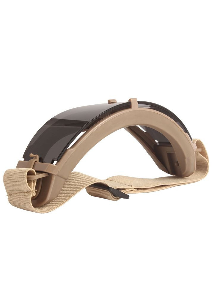 Тактична захисна маска-окуляри з 3 змінними лінзами (койот)-Панорамні незапітніючі Daisy (329741372)