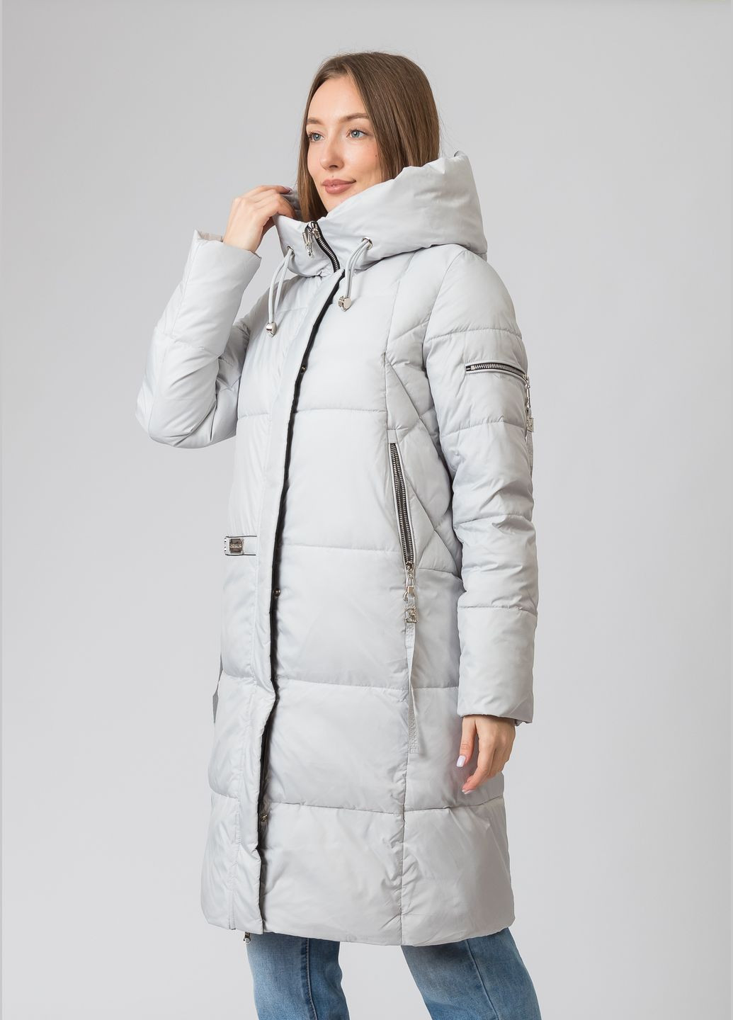 Серый зимний Пуховик Peercat
