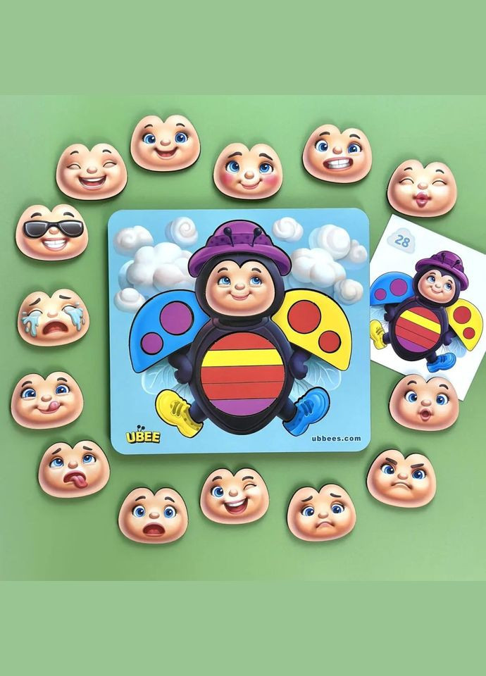 Развивающий пазл-вкладыш "Божья коровка эмоции" (ПСД280) PSD280 Ubumblebees (364894461)