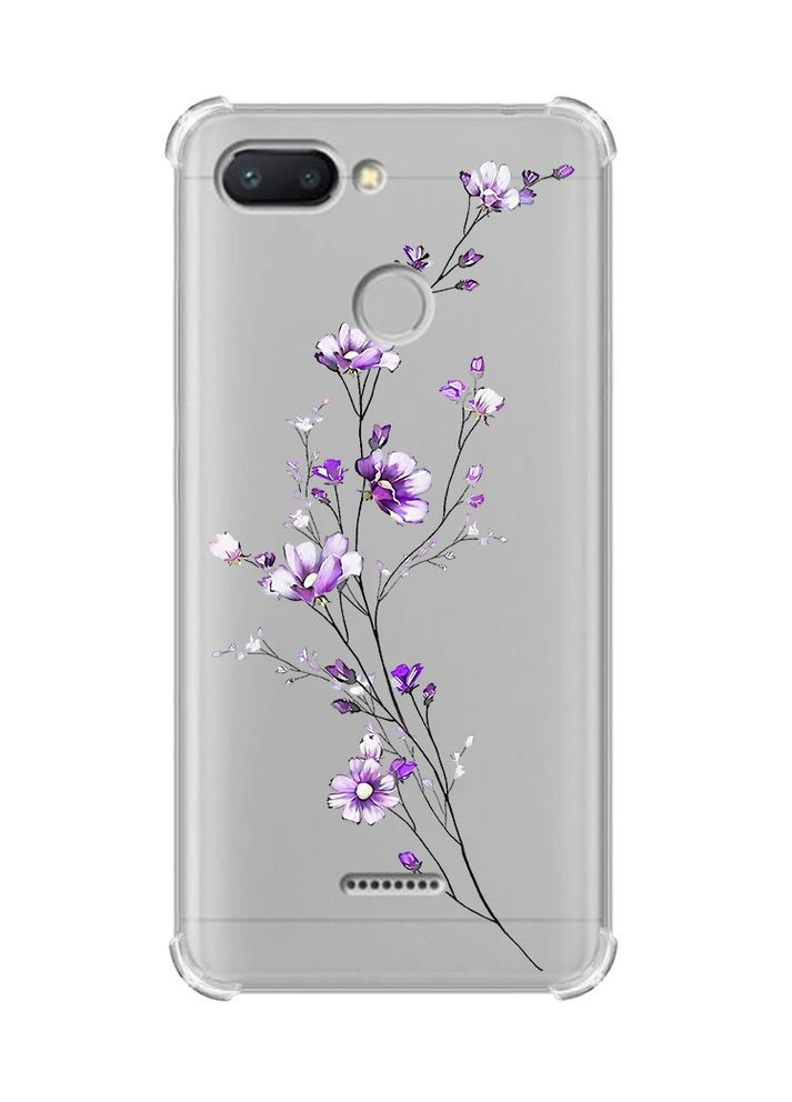 Чохол із потовщеними кутами для Xiaomi Redmi 6:: Гілочка квітів (принт 278) Creative (360676847)