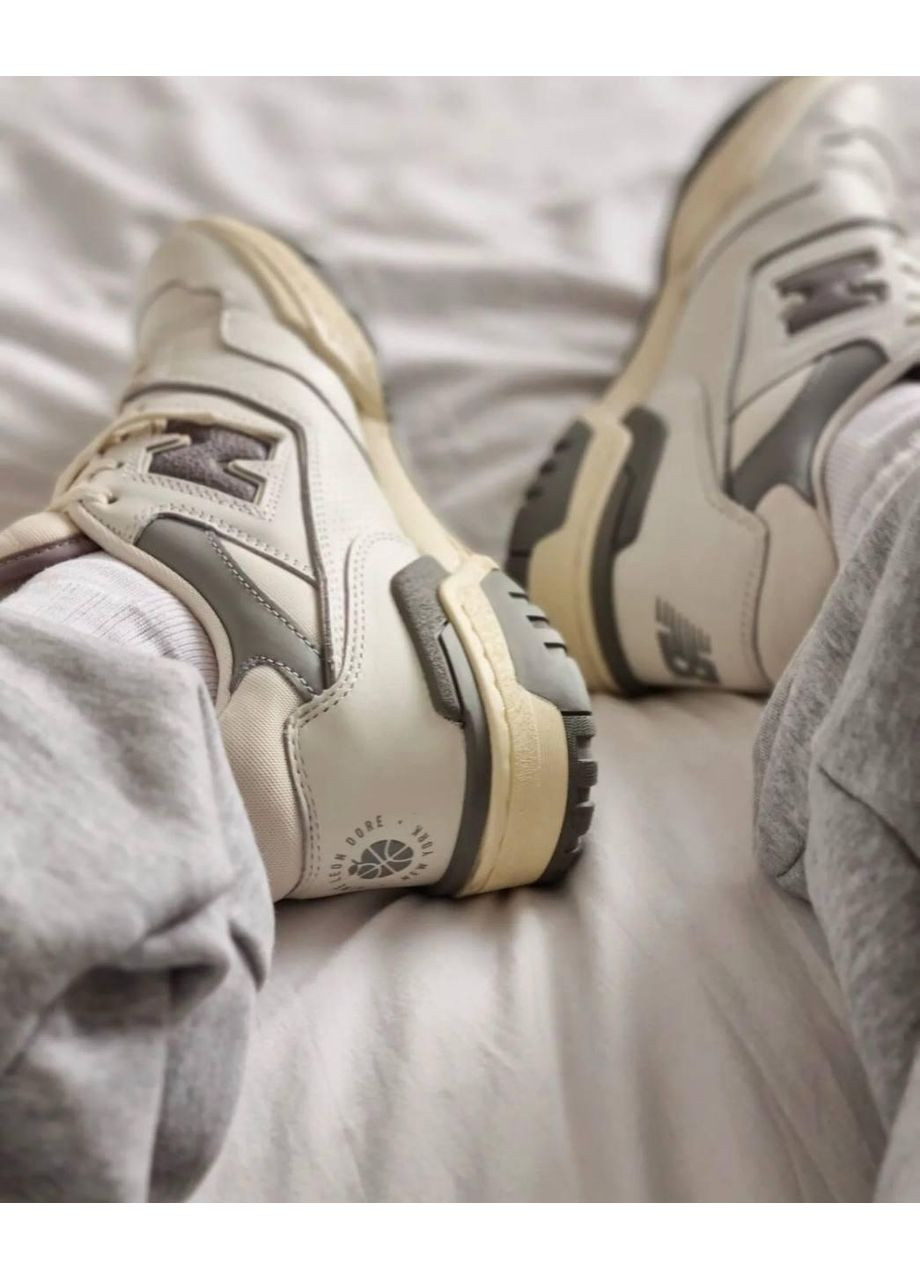 Сірі Осінні кросівки чоловічі new balance 550 leon dore white grey нью беланс 550 No Brand