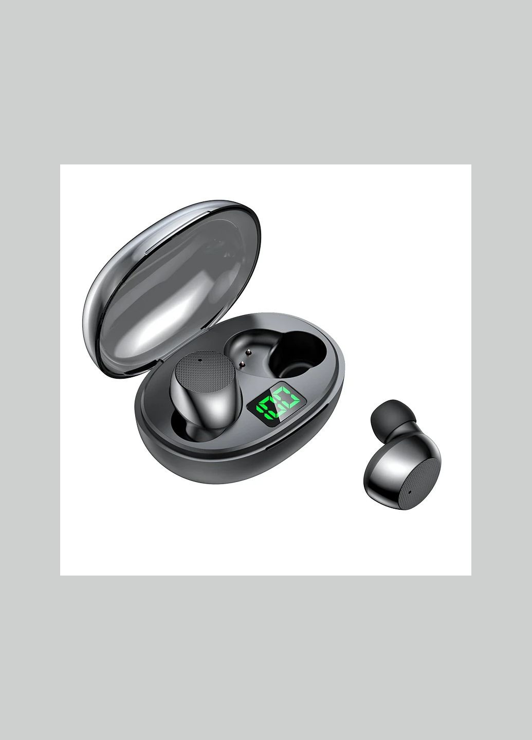 Бездротові навушники вакуумні чорний з екраном зарядки K20 Bluetooth мікрофоном сенсорні блютуз стиль xiaomi No Brand (339092287)