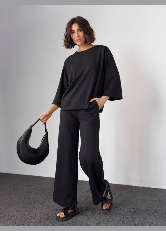 Спортивный костюм 14586 черный ISSA PLUS (301276737)