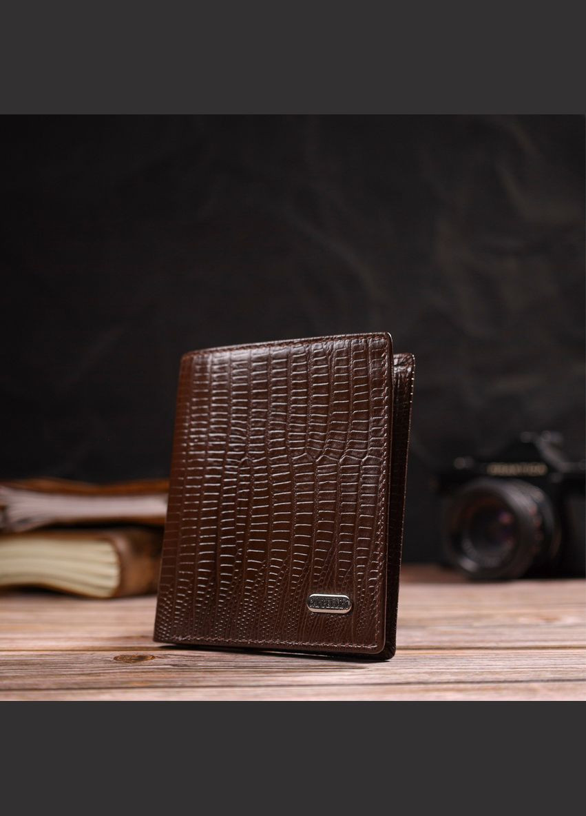 Гаманець чоловічий Шкіряний з тисненням 21927 Коричневий Canpellini (306881529)