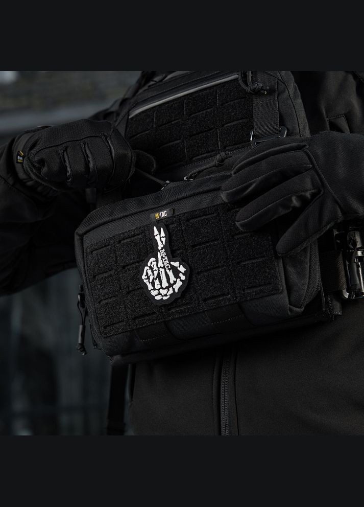 Нашивка Crossed Fingers (вишивка) Black M-TAC (315047544)