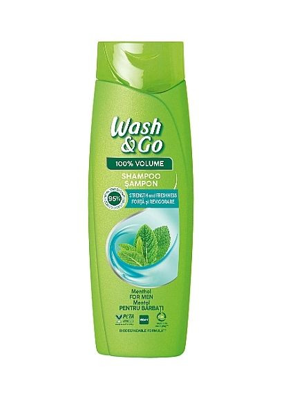Шампунь з екстрактом м'яти 100 % Volume Menthol Shampoo 360ml (1224264-188758) Wash&Go (368624208)