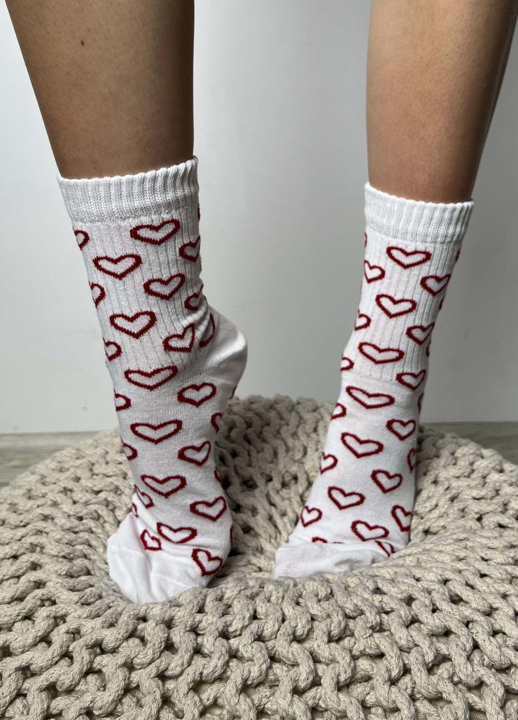 Білі набір 5 шт бавовняних шкарпеток колекції «пакуночок» VIDCHUY малюнки (300192135)