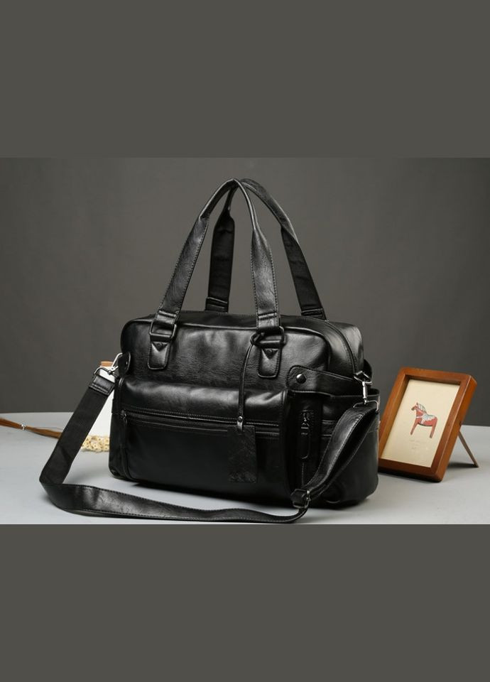 Городская большая сумка для вещей женская и мужская сумка дорожная черная Eton (332211907)