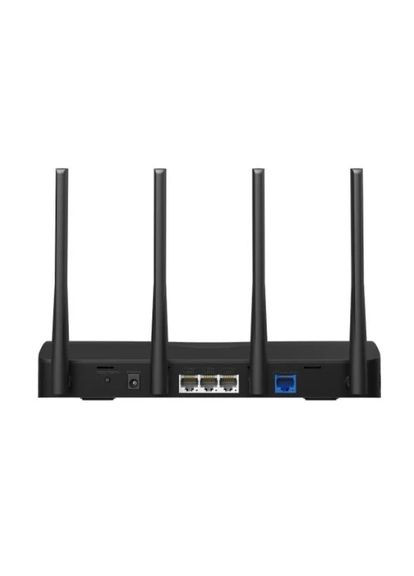 Роутер MR27BE, Black, WiFi 7 (5GHz до 2880 MB/s / 2.4GHz до 688 MB/s), 1x2.5GLan / 2xGLan, 1x2.5GWan, MLO, 4 зовнішніх антен Mercusys (370619900)