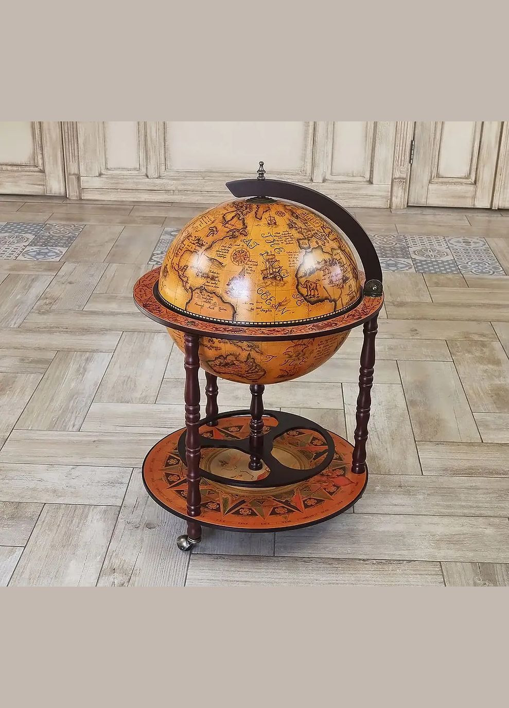 Глобус-бар настольный карта мира бизнес подарки для мужчин | Диаметр сферы 45 см Handmade 45001R (346085177)