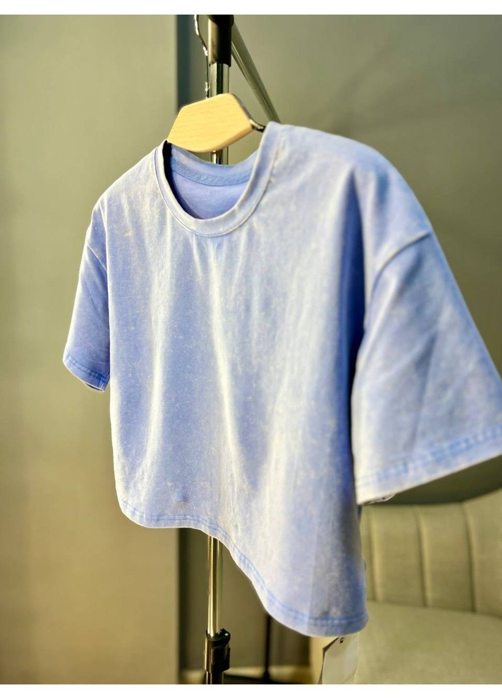 Футболка жіноча A-N 2308 варена тай-дай коротка широка кроп-топ No Brand - (304062753)